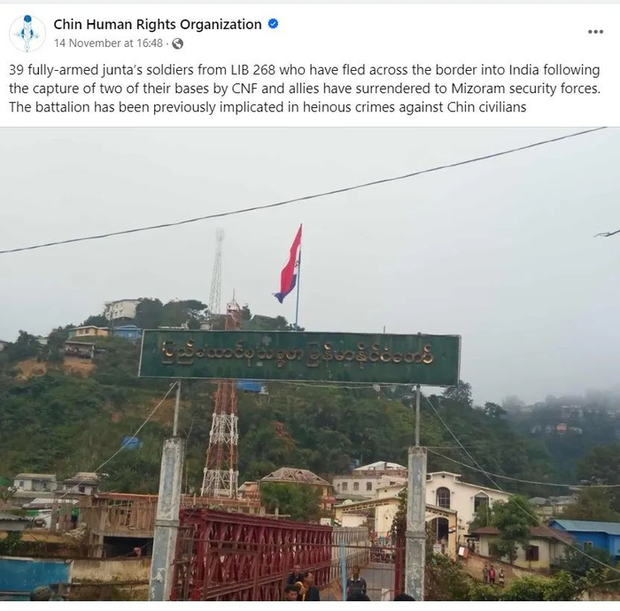 MT News使用的更改之前的图片早在今年11月14日就曾出现于钦邦人权组织的脸书账号中，要早于网传图片最早出现的时间。