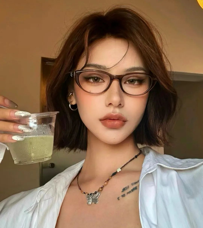 戴眼镜发型.|发型|眼镜_新浪新闻