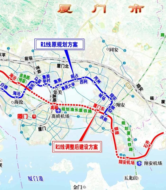 點擊查看高清大圖漳州段線路長50.338km,其中地上線31.787km,佔比63.