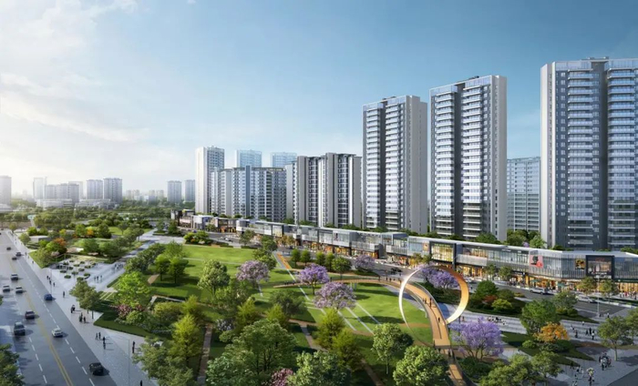 成都星河WORLD三期公园3号效果图