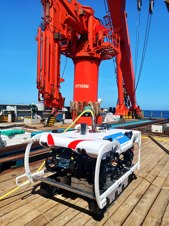 三亚工道ROV设备执行海上检测任务。受访者供图