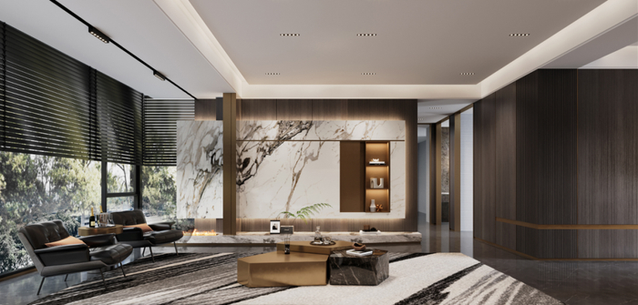 公园3号建面约142㎡样板间效果图