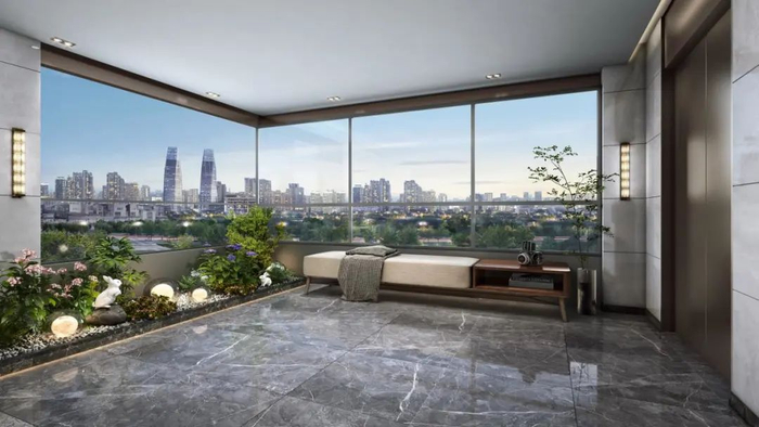 270°全采光天幕玄关 公园3号建面约142㎡样板间效果图