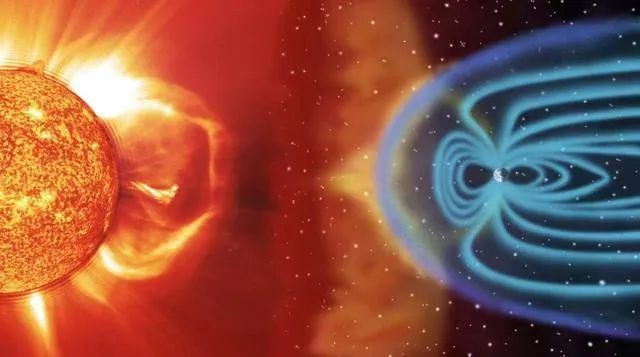 地球磁场视觉效果示意图 来源：NASA