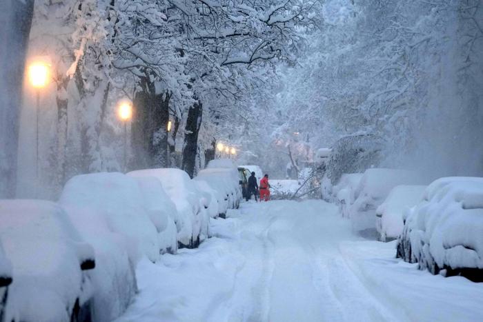 德国慕尼黑遭遇大雪