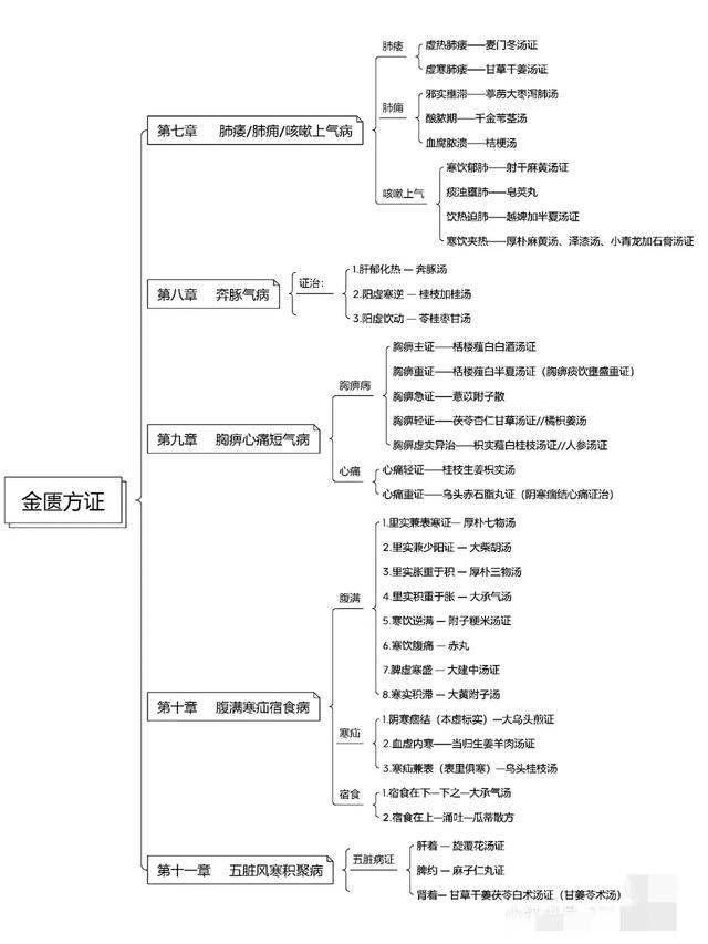 金匮要略总结思维导图图片