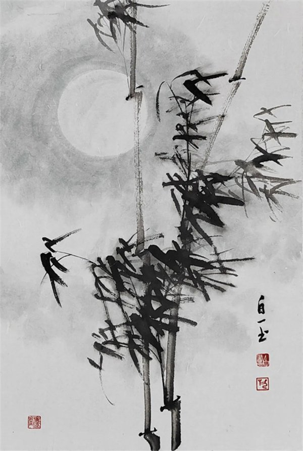 中国画家徐白一2023年纽约写意花卉展