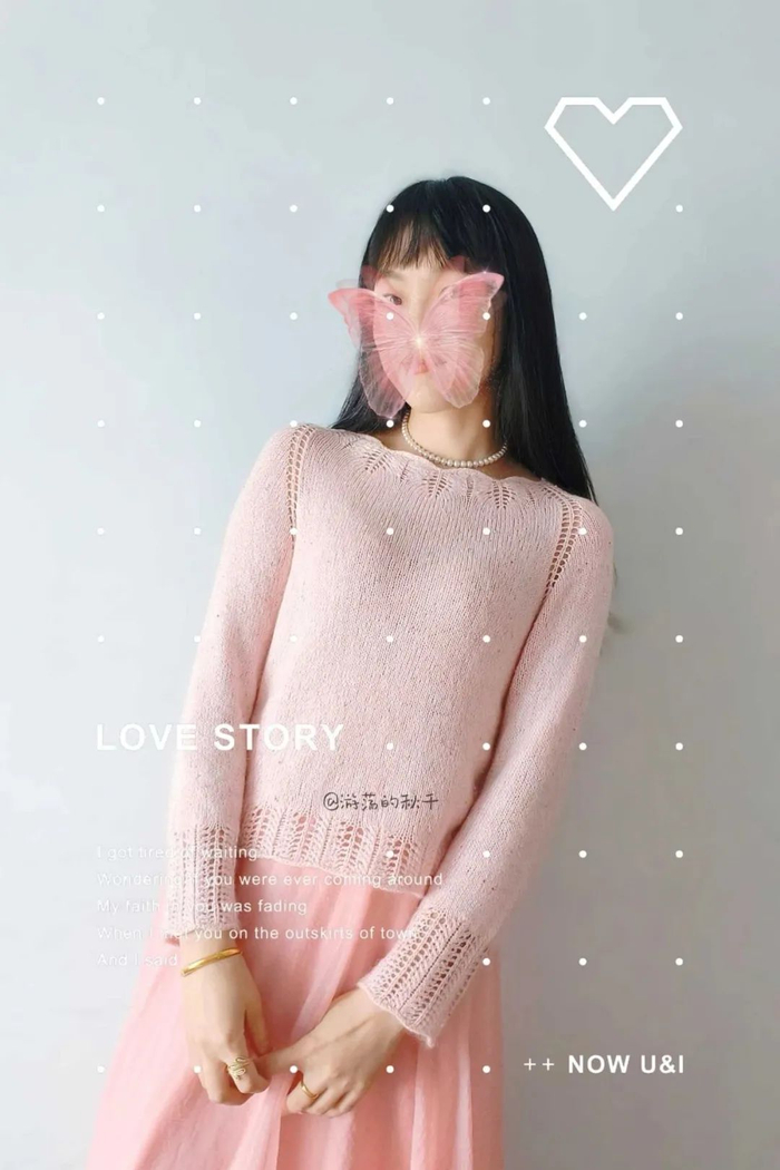 愿悠长岁月温柔安好花瓣领柔美棒针毛衣附图解