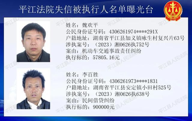 最新岳陽一地公佈失信被執行人名單