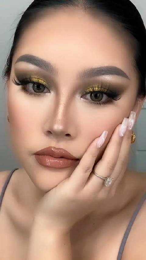 浓颜黑金烟熏妆妆容教程清冷感气质轻欧美风格