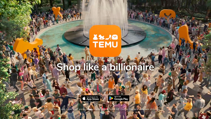Temu投放于超级碗的广告。图源：Temu官网