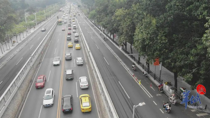 广州中山大道,解放北路增设非机动车道|非机动车|广州市|交警_新浪