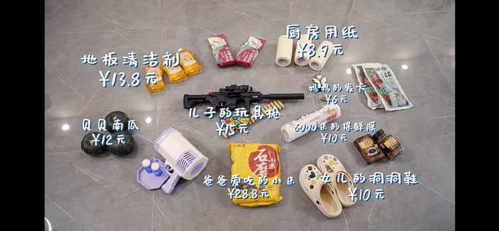 ▲徐永莉在拼多多下单的各种生活用品