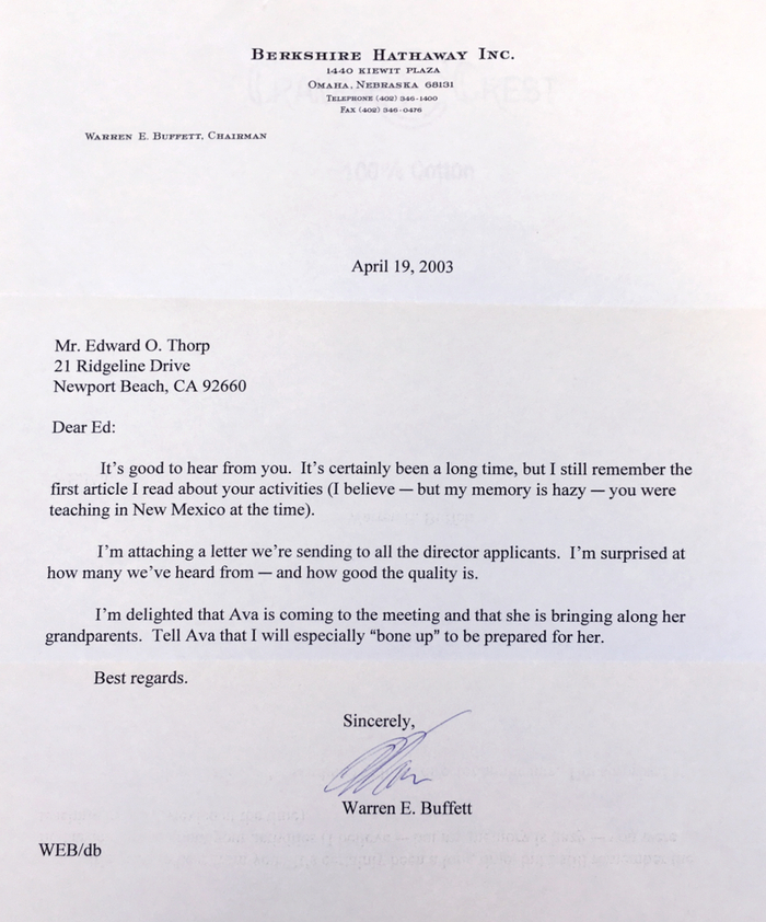 来源：《A Man for All Markets》，Edward O. Thorp.