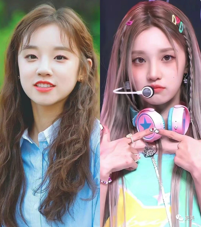 宋雨琦现在的妆容(右)确实超级好看,但左边的羊毛卷当年可是掀起了