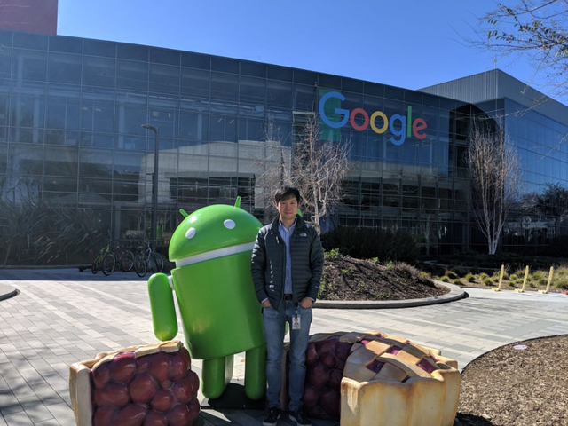 顾昌展在谷歌，图片由受访者提供。