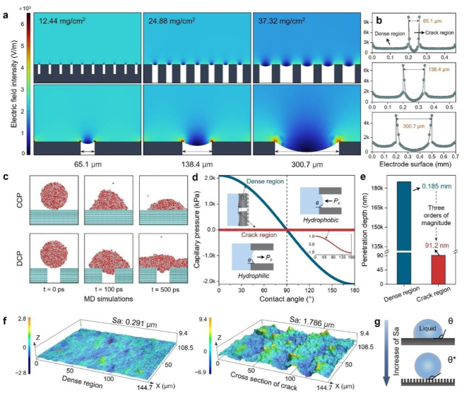 图丨结构非连续介导的抗电润湿机制解析（来源：Energy & Environmental Science）