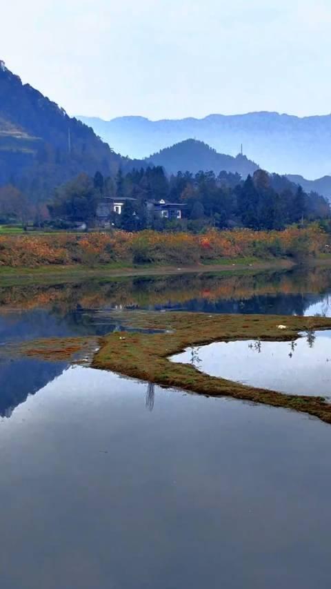 酉阳大溪镇全景图片