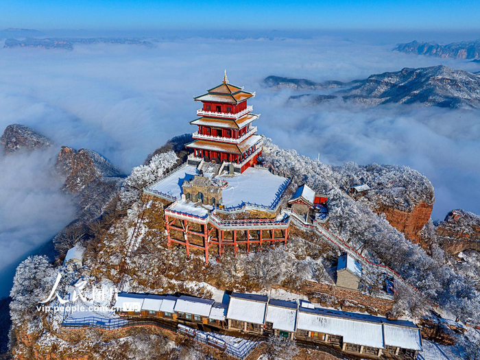 河南济源:王屋山雪后初晴冬景如画__财经头条