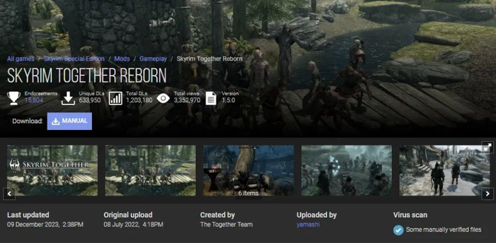 光是Nexusmods网站就有超过63万玩家下载