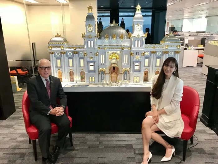 〓 塞班岛博华皇宫酒店的模型/图源：博华皇宫酒店微博