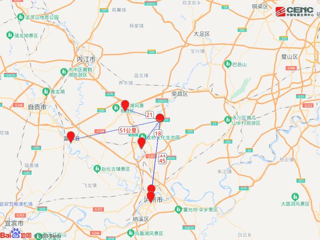 距隆昌市21公里,距龍馬潭區41公里,距江陽區45公里,距富順縣51公里,距