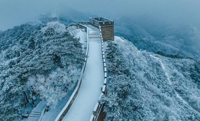 八达岭长城雪后航拍图来了