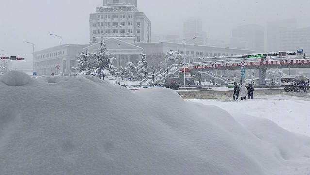 威海大雪图片2021图片