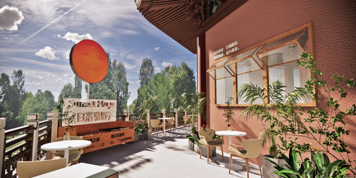 轻食+休闲区域效果图（仅供参考）