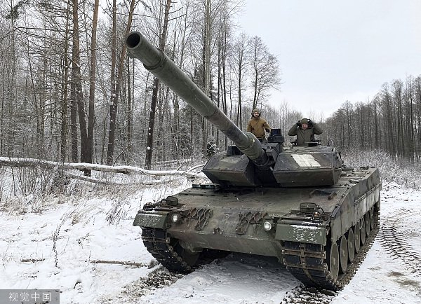 豹2A6坦克。图片来源：视觉中国