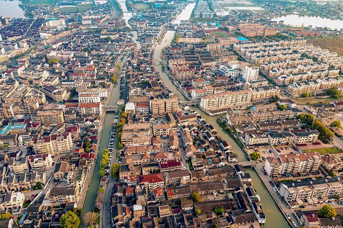 鸟瞰苏州市吴江区平望镇 苏州市吴江区委宣传部供图