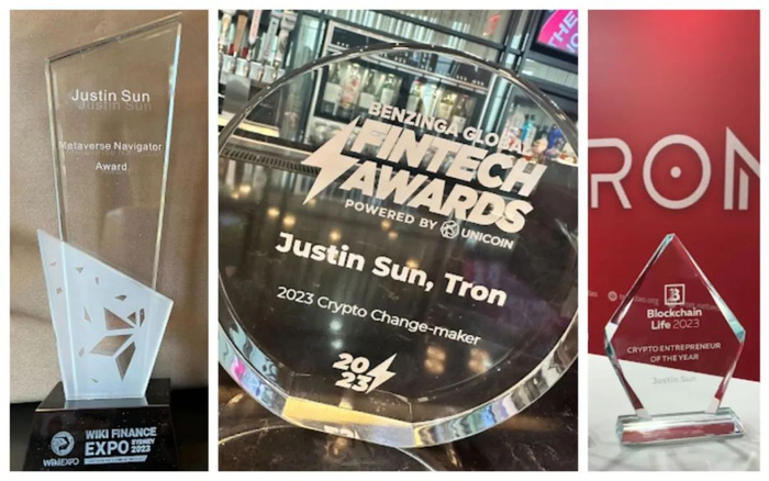 孙宇晨斩获多个2023年度国际奖项