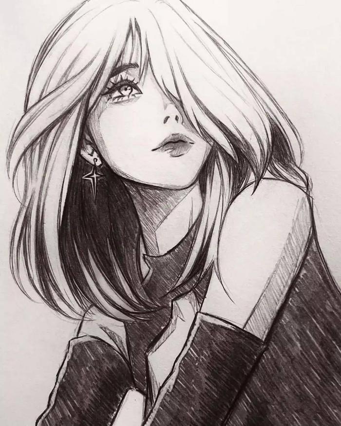 漫画人物图片素描铅笔画简单(漫画人物图片简笔画过程 简单 可爱)