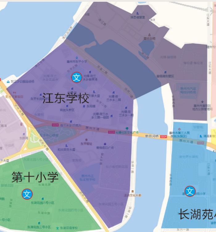 第十小學:東湖西路——東湖三街——東湖路——東平大道,以上路線所