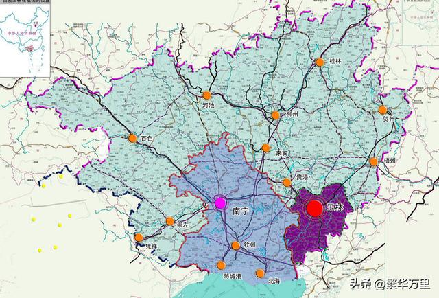 玉林市的區劃調整,廣西的第三大城市,為何有7個區縣?|玉林市|廣西|清