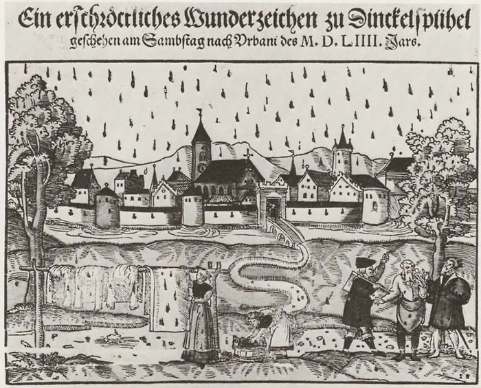 1554 年发生在德国的“血雨” 图源：Hans Glaser