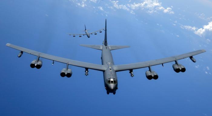 B-52H本年屡次赶赴朝鲜半岛、欧洲执行核威慑任务。