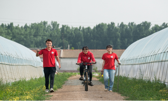 2023年5月28日，学生们在北京西槐庄村中国农业大学“科技小院”劳作 图：陈涛