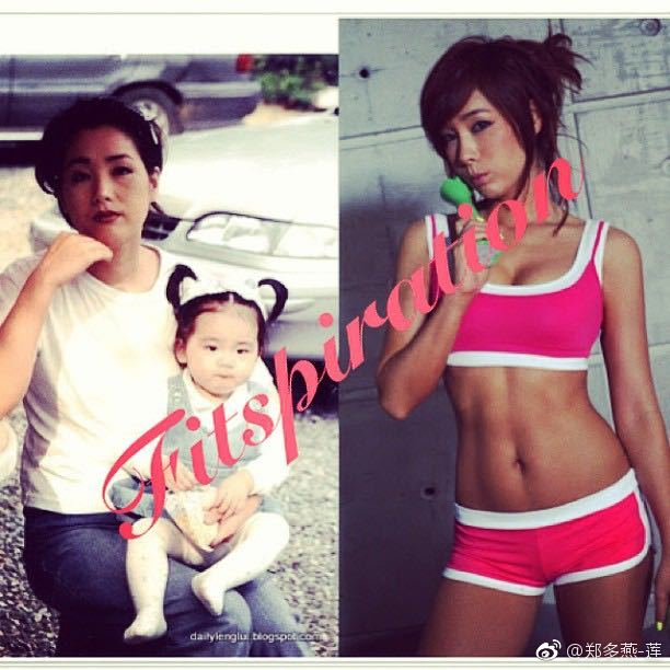 在尝试了很多减肥方法无果后，通过运动健身，郑多燕用了短短八周的时间瘦到49公斤。  图/郑多燕微博