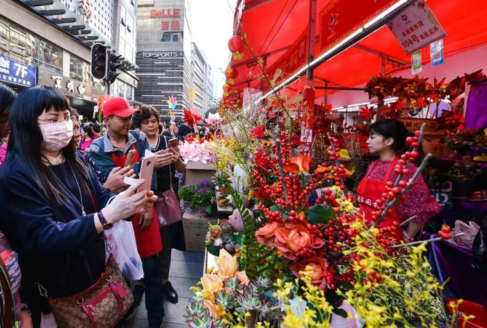  越秀西湖路花市往年盛况 通讯员供图