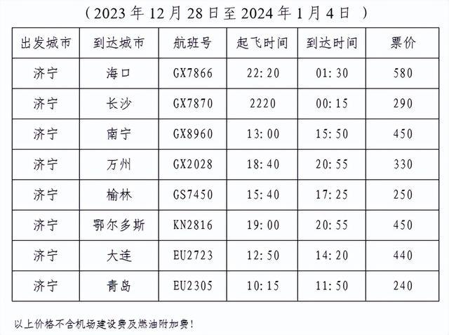 曲阜机场航班图片