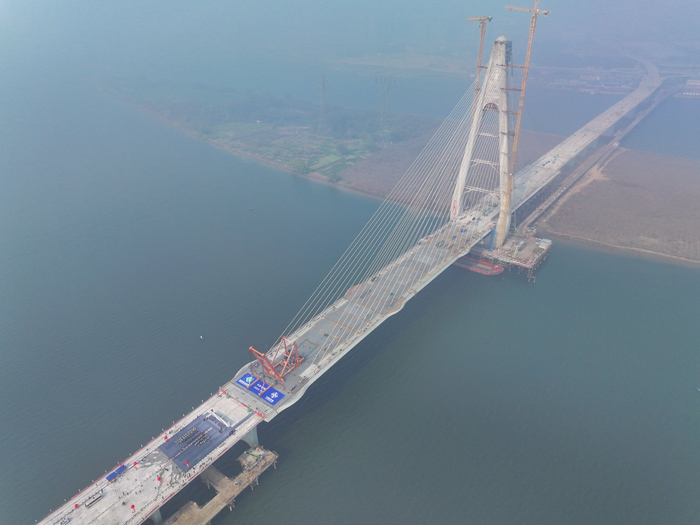 长沙香炉洲大桥合龙|长沙市|大桥|无人机_新浪新闻