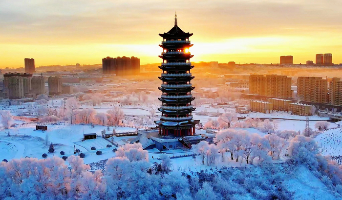 梦幻"雪雾" 扮靓鹤岗|鹤岗市|雾凇_新浪新闻