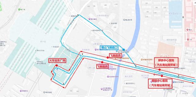 柳州市恢復飛鵝路西段和飛鵝二路6條公交線路走向