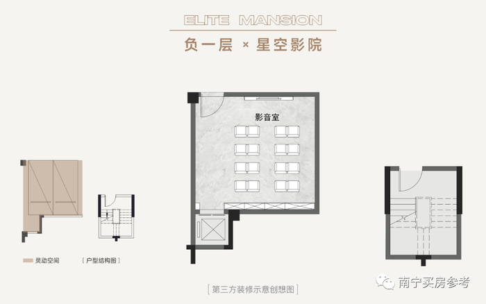 ▲128㎡上叠负一层户型图