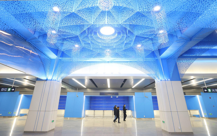 北京地铁17号线未来科学城站。新京报记者 王贵彬 摄