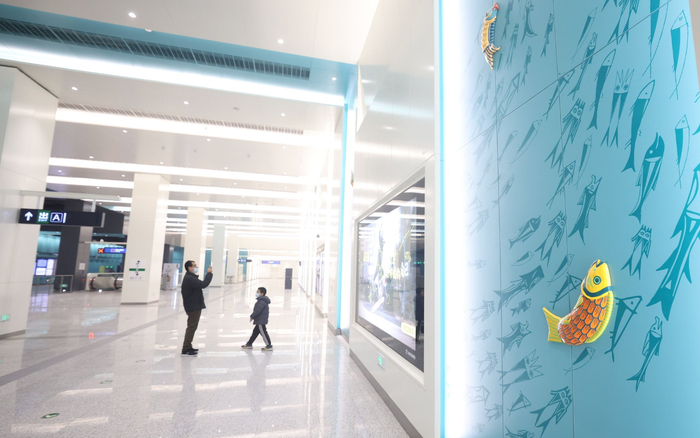 北京地铁17号线西坝河站，预计明年将实现与12号线换乘。新京报记者 王贵彬 摄