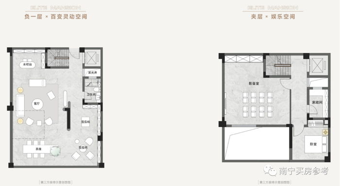 ▲160㎡负一层、夹层户型图