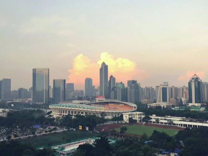 天河体育中心，广州城市新中轴线的一部分。