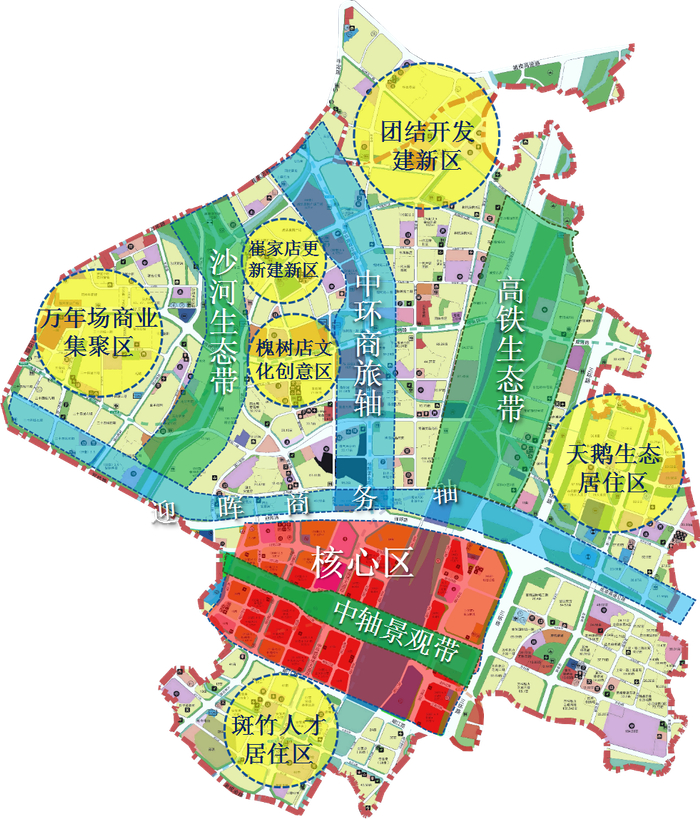 成华区部分用地规划示意图，图据：成华区官网